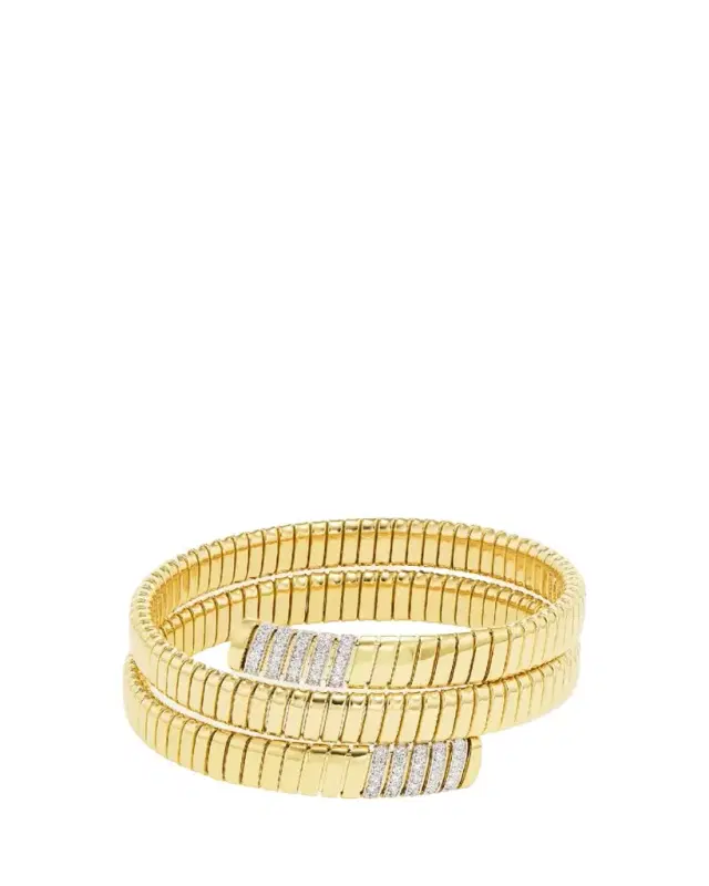 Emily P. Wheeler 18K Yellow Gold Tubogas Diamond Wrap Bracelet