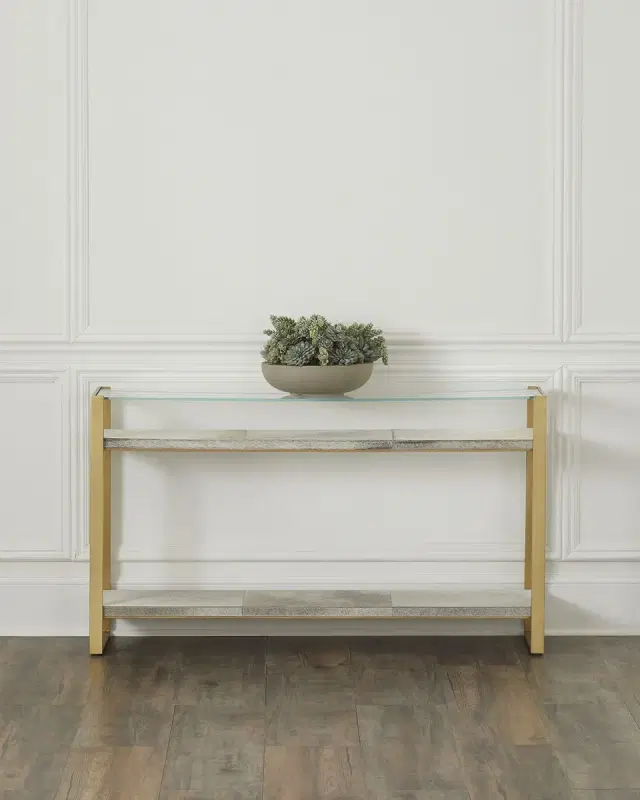 Regina Andrew Andres Hair on Hide Console Table
