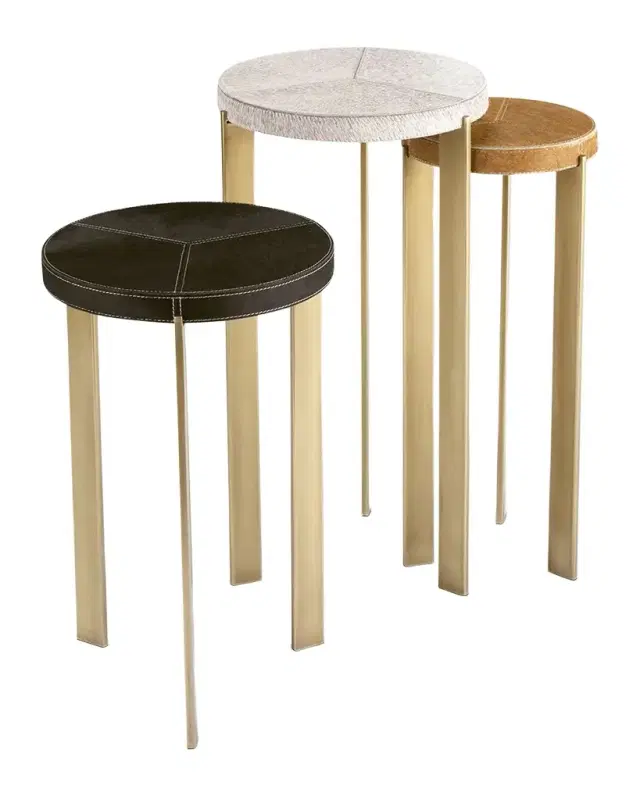Regina Andrew Andres Hair On Hide Accent Table Trio