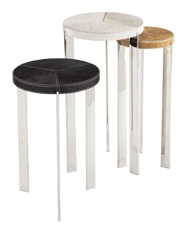 Regina Andrew Andres Hair On Hide Accent Table Trio