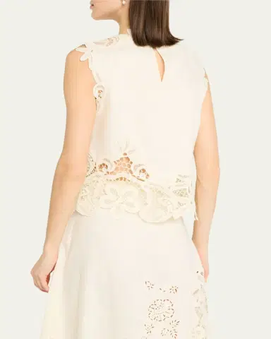 Ulla Johnson Marlis Lace Embroidered Top | Thumbnail 3