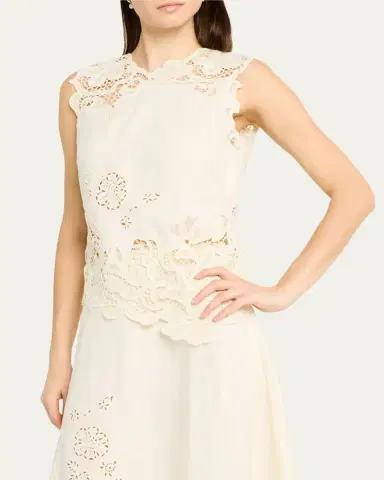 Ulla Johnson Marlis Lace Embroidered Top | Thumbnail 4