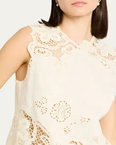 Ulla Johnson Marlis Lace Embroidered Top | Thumbnail 5