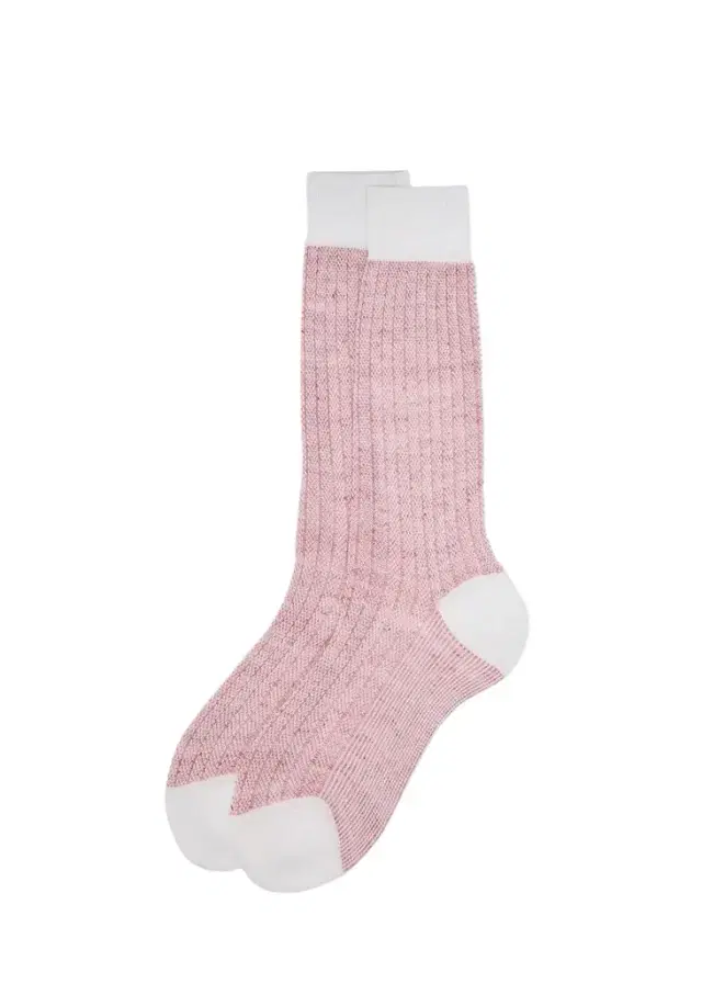 Bresciani Men's Cotton and Linen Birdseye Rib Crew Socks