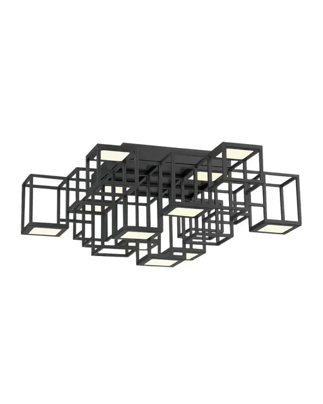 Eurofase Ferro Geometric Cube Flush Mount