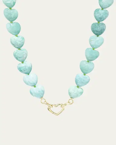Emily P. Wheeler 18K Amazonite Oversized Heart Beads Necklace | Thumbnail 2