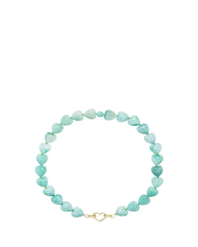 Emily P. Wheeler 18K Amazonite Oversized Heart Beads Necklace