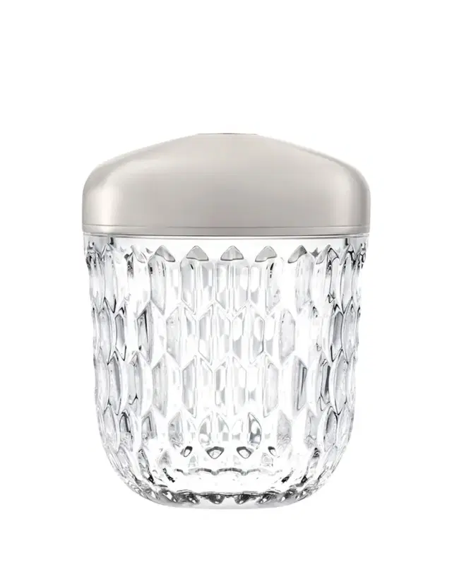 Saint Louis Crystal Folia Mini Portable Lamp, Silver