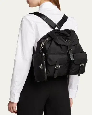 Prada Vela Medium Recycled Nylon Backpack | Thumbnail 2