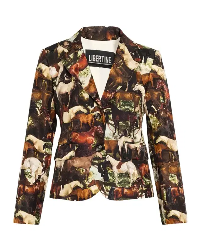 Libertine Take The Reins Silk Single-Breasted Jacket