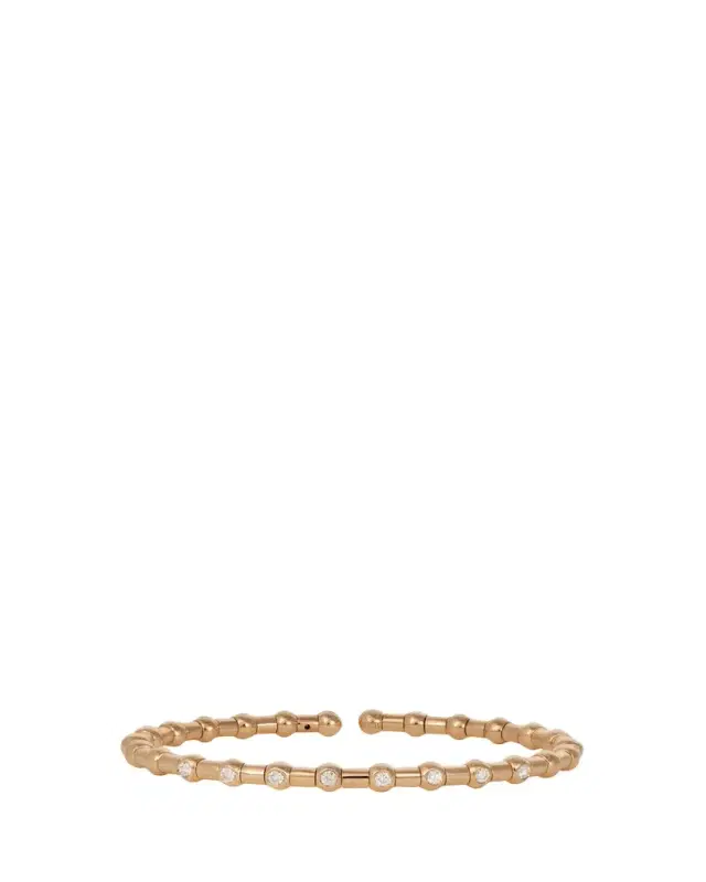 Sidney Garber 18K Yellow Gold Diamond Holly Bracelet