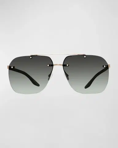 Barton Perreira Daniel Zyl & Metal Aviator Sunglasses | Thumbnail 3