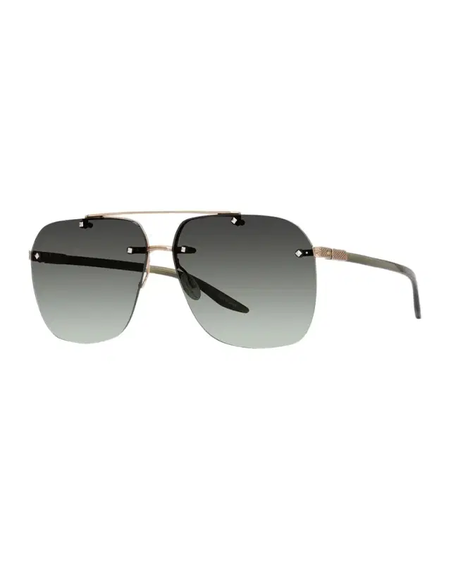 Barton Perreira Daniel Zyl & Metal Aviator Sunglasses