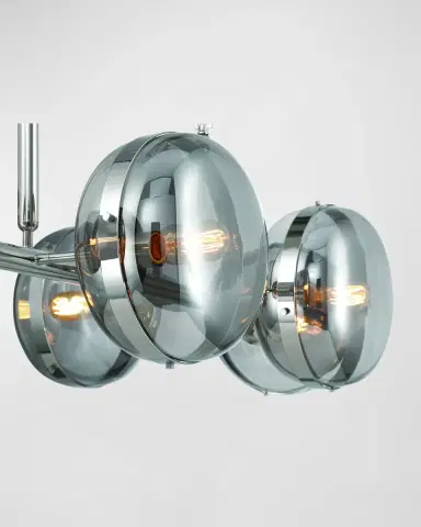 Eurofase Nottingham 6-Light Chandelier In Nickel | Thumbnail 4 Eurofase Nottingham 6-Light Chandelier In Nickel | Thumbnail 4