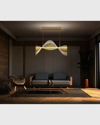 Eurofase Voltik 59" 144-Light Integrated LED Chandelier | Thumbnail 5 Eurofase Voltik 59" 144-Light Integrated LED Chandelier | Thumbnail 5
