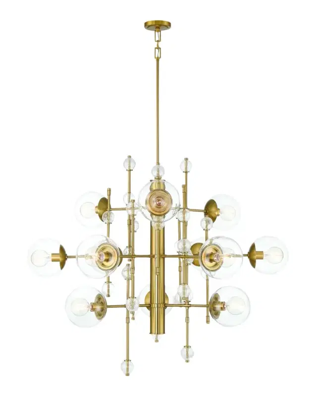 Eurofase Traiton 12-Light Golden Chandelier