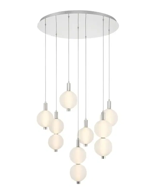 Eurofase Palmas 7-Light LED Nickel Chandelier