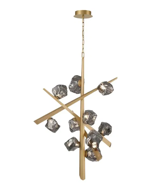 Eurofase Thorah 10-Light LED Golden Chandelier