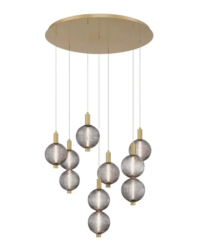Eurofase Palmas 7-Light LED Golden Chandelier