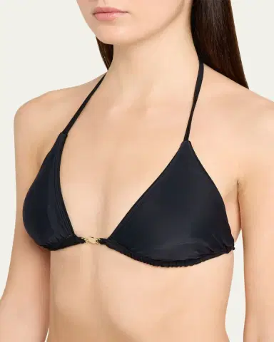 L'Agence Kristin Solid Triangle Bikini Top | Thumbnail 4 L'Agence Kristin Solid Triangle Bikini Top | Thumbnail 4