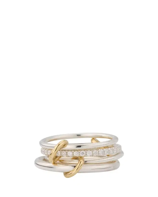 Spinelli Kilcollin Nimbus Silver and Gold Diamond Ring