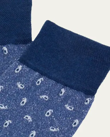 Marcoliani Men's Paisley-Print Crew Socks | Thumbnail 2