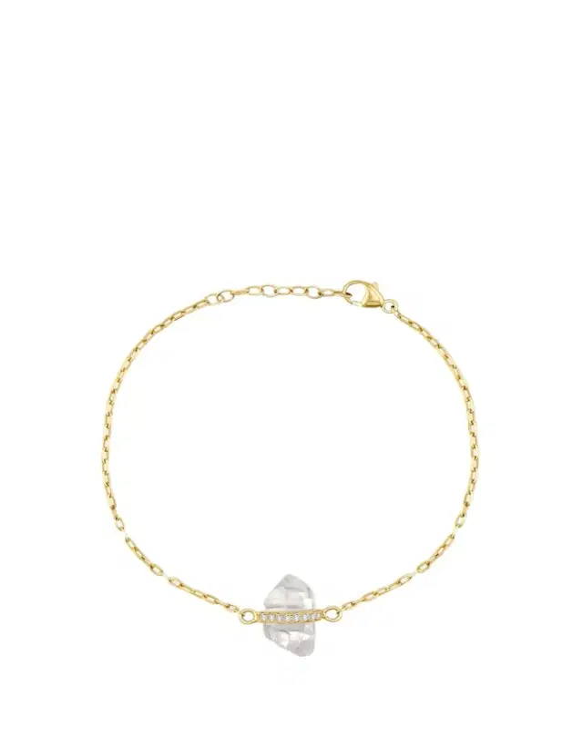 JIA JIA 14K Crystal Quartz Diamond Bar Bracelet