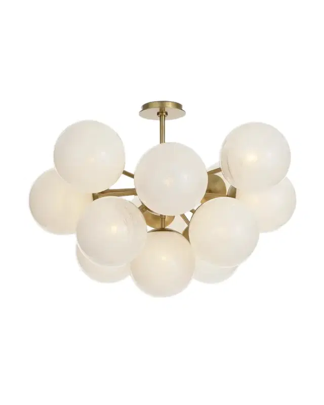 Regina Andrew Shine 34" 13-Light Flush Mount, Swirl Glass
