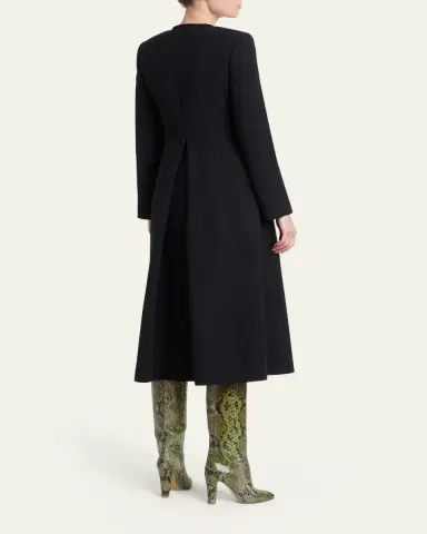 Valentino Garavani Tailored Velvet Trim Coat Dress | Thumbnail 3 Valentino Garavani Tailored Velvet Trim Coat Dress | Thumbnail 3