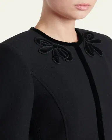 Valentino Garavani Tailored Velvet Trim Coat Dress | Thumbnail 5 Valentino Garavani Tailored Velvet Trim Coat Dress | Thumbnail 5