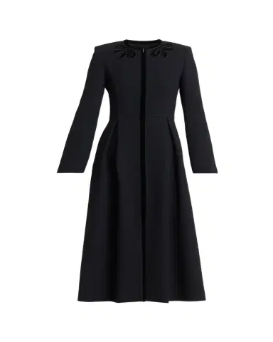 Valentino Garavani Tailored Velvet Trim Coat Dress | Thumbnail 1 Valentino Garavani Tailored Velvet Trim Coat Dress | Thumbnail 1