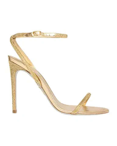 René Caovilla 105mm Embellished Metallic Leather Ankle-Strap Sandals | Thumbnail 1 René Caovilla 105mm Embellished Metallic Leather Ankle-Strap Sandals | Thumbnail 1