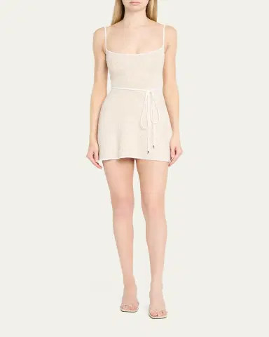 Retrofête Gisele Metallic Knit Mini Dress | Thumbnail 2
