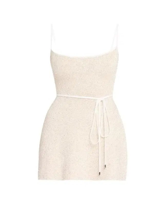 Retrofete Gisele Metallic Knit Mini Dress