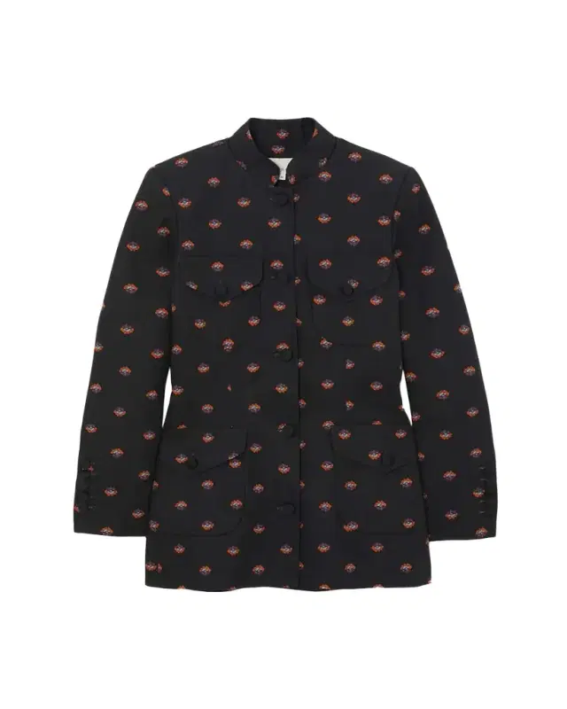 Liberowe Raja Floral Cotton Single-Breasted Jacket