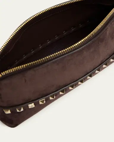 Valentino Garavani Rockstud Suede Wristlet Pochette | Thumbnail 4 Valentino Garavani Rockstud Suede Wristlet Pochette | Thumbnail 4