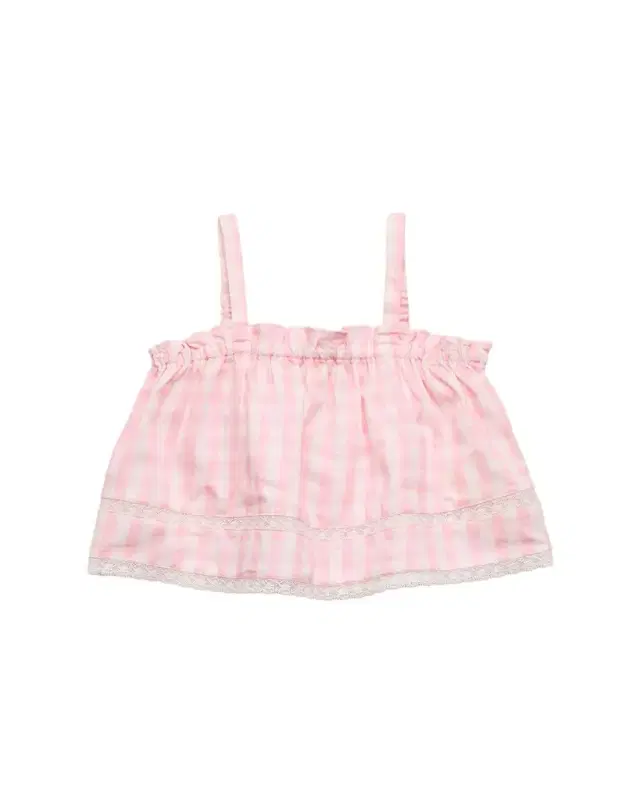 LoveShackFancy Girl's Fiorella Gingham Top, Size 3-6