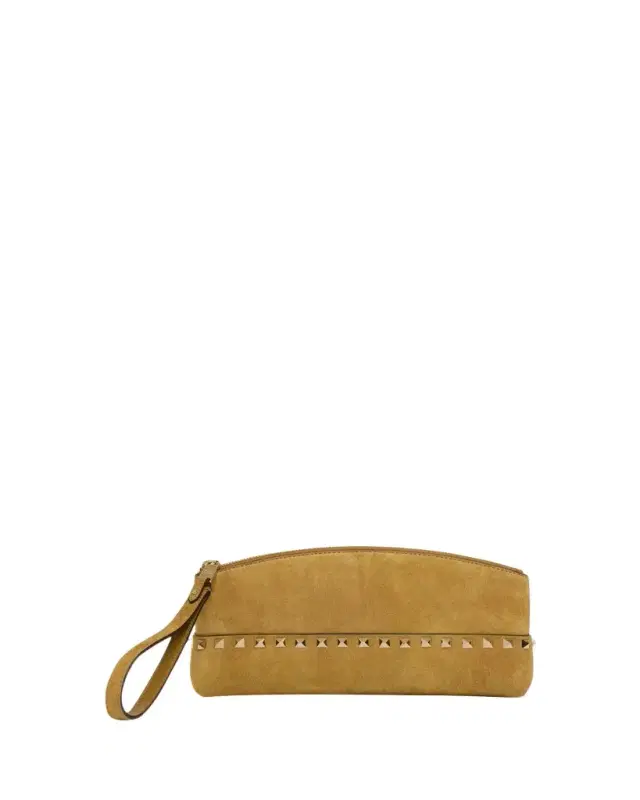 Valentino Garavani Rockstud Suede Wristlet Pochette
