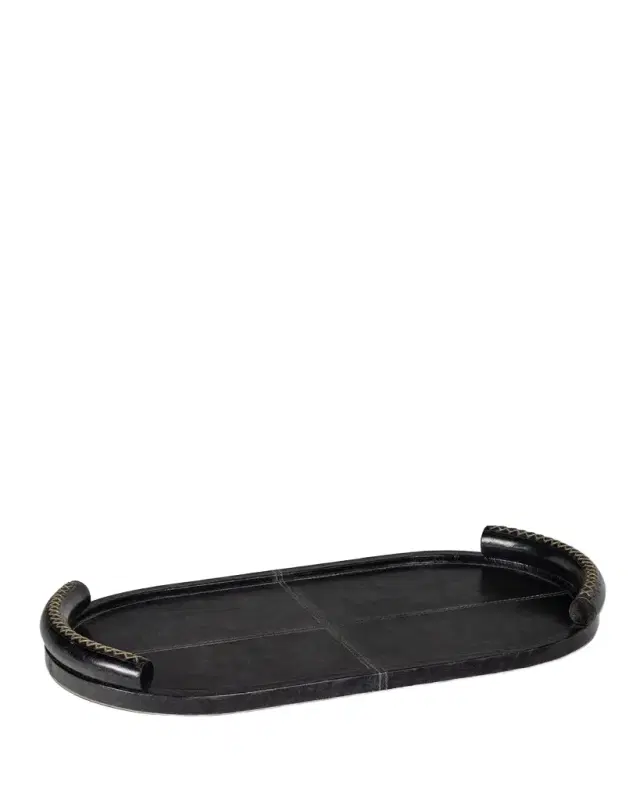 Regina Andrew Forte Leather Oval Tray