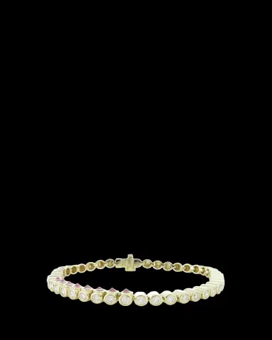 Type Jewelry TUBBO SIDEWAY Pink Sapphire and Diamond Tennis Bracelet | Thumbnail 2 Type Jewelry TUBBO SIDEWAY Pink Sapphire and Diamond Tennis Bracelet | Thumbnail 2