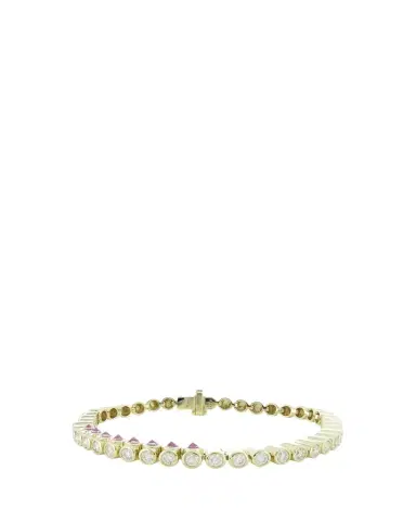 Type Jewelry TUBBO SIDEWAY Pink Sapphire and Diamond Tennis Bracelet | Thumbnail 1 Type Jewelry TUBBO SIDEWAY Pink Sapphire and Diamond Tennis Bracelet | Thumbnail 1