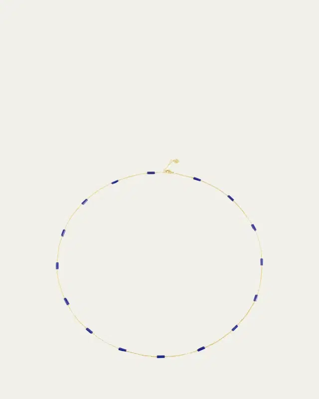 Anabel Aram Jewelry Forza Long Lapis Chain Necklace