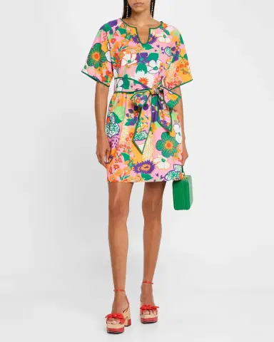 Frances Valentine Doris Floral-Print Cotton Mini Dress | Thumbnail 2