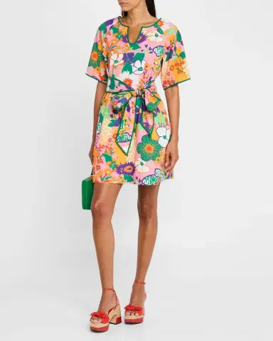 Frances Valentine Doris Floral-Print Cotton Mini Dress | Thumbnail 4