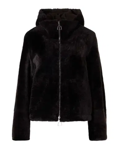 Akris Dino Reversible Lamb Shearling Zip Jacket With Detachable Hood | Thumbnail 1 Akris Dino Reversible Lamb Shearling Zip Jacket With Detachable Hood | Thumbnail 1