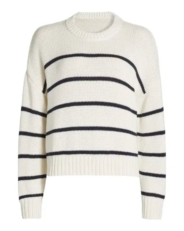 Jenni Kayne Chloe Striped Cotton Crewneck Sweater