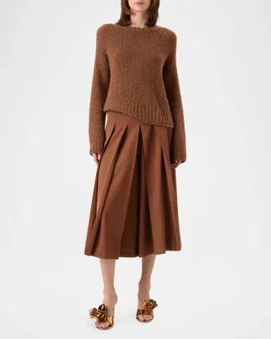 Akris Cashmere-Silk Boucle Knit Sweater | Thumbnail 2
