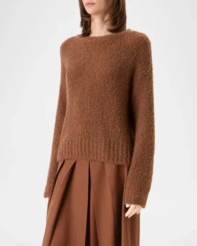 Akris Cashmere-Silk Boucle Knit Sweater | Thumbnail 4