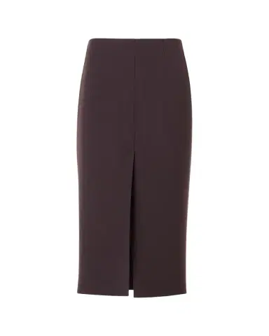 Akris Wool Double-Face Slit Midi Pencil Skirt | Thumbnail 1
