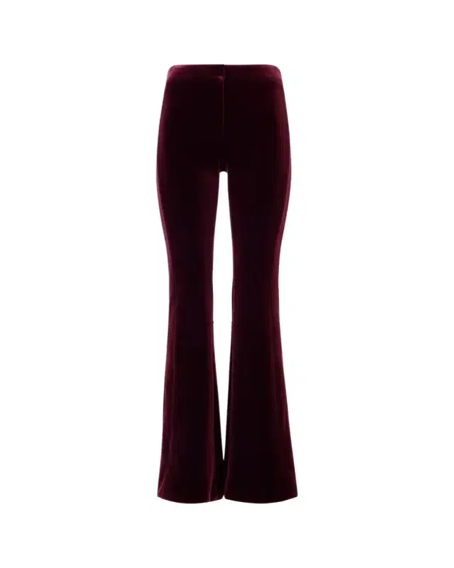 Akris Faris Neoprene Velvet Bootcut-Leg Pants